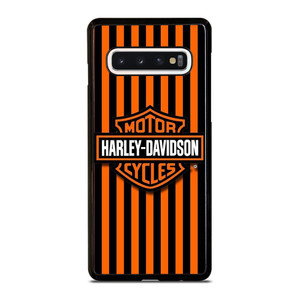 HARLEY DAVIDSON MOTOR CYCLES ORANGE STRIPE Samsung Galaxy S10 Case Cover HARLEY DAVIDSON MOTOR CYCLES ORANGE STRIPE Samsung Galaxy S10 Case Cover