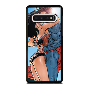 SUPERMAN WONDER WOMAN CARTOON KISSING  Samsung Galaxy S10 Case Cover