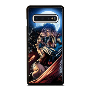 WONDER WOMAN SUPERMAN CARTOON KISSING  Samsung Galaxy S10 Case Cover