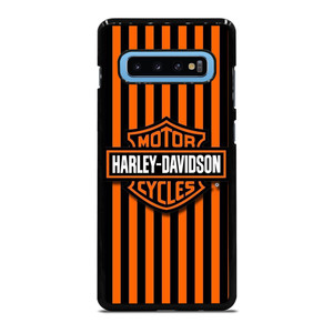 HARLEY DAVIDSON MOTOR CYCLES ORANGE STRIPE  Samsung Galaxy S10 Plus Case Cover