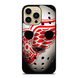 DETROIT RED WINGS JASON VOORHEES MASK  iPhone 14 Pro Max Case Cover