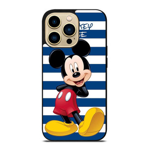 DISNEY MICKEY MOUSE BLUE STRIPE  iPhone 14 Pro Max Case Cover