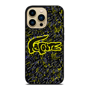LACOSTE YELLOW PATTERN iPhone 14 Pro Max Case Cover LACOSTE YELLOW PATTERN iPhone 14 Pro Max Case Cover
