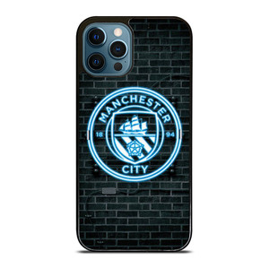 MANCHESTER CITY FC NEON LOGO  iPhone 12 Pro Max Case Cover