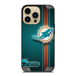 MIAMI DOLPHINS FOOTBALL METAL LOGO 2  iPhone 14 Pro Max Case Cover MIAMI DOLPHINS FOOTBALL METAL LOGO 2  iPhone 14 Pro Max Case Cover