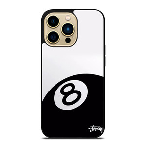STUSSY 8 BALL BLACK  iPhone 14 Pro Max Case Cover