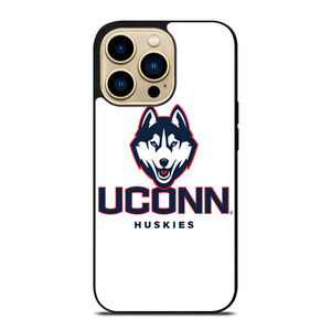 UCONN HUSKIES WHITE LOGO  iPhone 14 Pro Max Case Cover