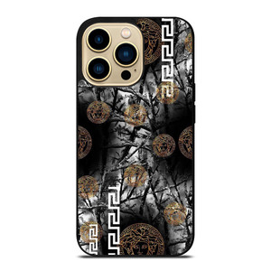 VERCASE CAMO LEAF BLACK WHITE  iPhone 14 Pro Max Case Cover