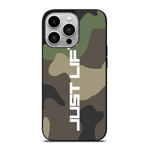 JUST LIFT FITNESS CAMO LOGO iPhone 14 Pro Case Cover