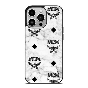 MCM WORLDWIDE WHITE MARBLE iPhone 14 Pro Case Cover