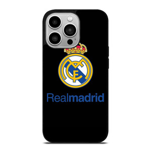 REAL MADRID FOOTBALL BLACK LOGO iPhone 14 Pro Case Cover REAL MADRID FOOTBALL BLACK LOGO iPhone 14 Pro Case Cover