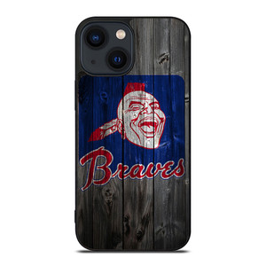 ATLANTA BRAVES BASEBALL WOODEN SYMBOL iPhone 14 Plus Case Cover