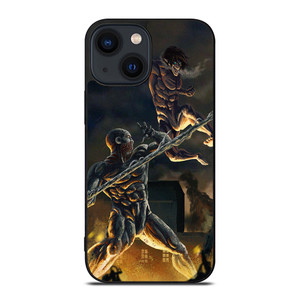 ATTACK ON TITAN VS WARHAMMER TITAN iPhone 14 Plus Case Cover ATTACK ON TITAN VS WARHAMMER TITAN iPhone 14 Plus Case Cover