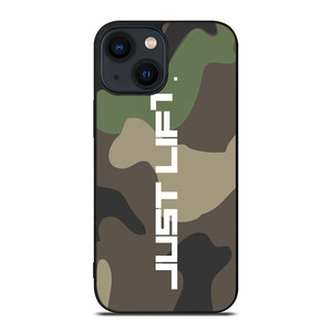 JUST LIFT FITNESS CAMO LOGO iPhone 14 Plus Case Cover
