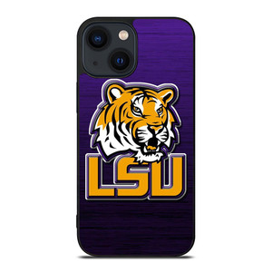 LSU TIGERS WOOD EMBLEM iPhone 14 Plus Case Cover