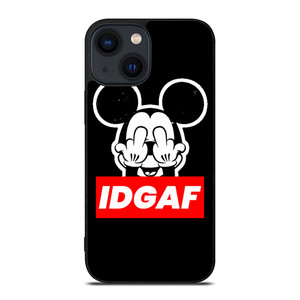 MICKEY MOUSE MIDDLE FINGER IDGAF iPhone 14 Plus Case Cover