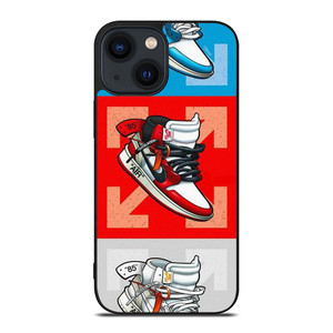 NIKE AIR JORDAN OFF WHITE SNEAKERS VECTOR iPhone 14 Plus Case Cover NIKE AIR JORDAN OFF WHITE SNEAKERS VECTOR iPhone 14 Plus Case Cover