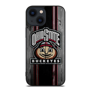 OHIO STATE BUCKEYES WOOD ICON iPhone 14 Plus Case Cover