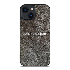 SAINT LAURENT PARIS RASFUR FABRIC iPhone 14 Plus Case Cover SAINT LAURENT PARIS RASFUR FABRIC iPhone 14 Plus Case Cover