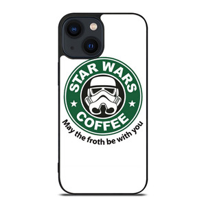 STARBUCKS COFFEE STAR WARS MAY THE FROTH BE WITH YOU iPhone 14 Plus Case Cover STARBUCKS COFFEE STAR WARS MAY THE FROTH BE WITH YOU iPhone 14 Plus Case Cover