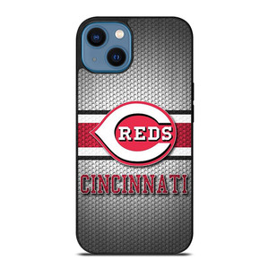 CINCINNATI RED BASEBALL METAL LOGO iPhone 14 Case Cover