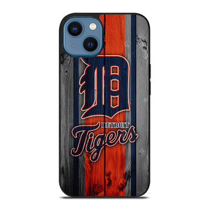 DETROIT TIGERS FOOTBALL WOOD LOGO iPhone 14 Case Cover