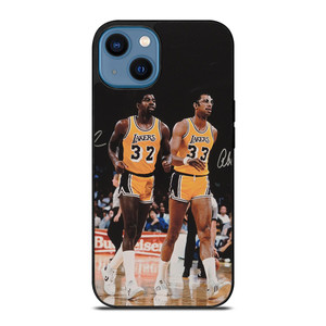 MAGIC JOHNSON X KAREEM ABDUL JABBAR LA LAKERS iPhone 14 Case Cover MAGIC JOHNSON X KAREEM ABDUL JABBAR LA LAKERS iPhone 14 Case Cover