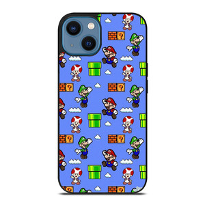 MARIO BROS LUIGI TOAD CUTE PATTERN iPhone 14 Case Cover MARIO BROS LUIGI TOAD CUTE PATTERN iPhone 14 Case Cover