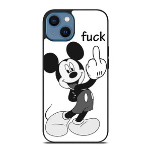 MICKEY MOUSE MIDDLE FINGER FUNNY iPhone 14 Case Cover