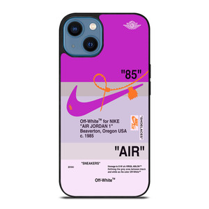 NIKE AIR JORDAN 1 OFF WHITE PURPLE iPhone 14 Case Cover NIKE AIR JORDAN 1 OFF WHITE PURPLE iPhone 14 Case Cover