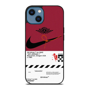 NIKE SWOOSH AIR JORDAN OFF WHITE iPhone 14 Case Cover NIKE SWOOSH AIR JORDAN OFF WHITE iPhone 14 Case Cover