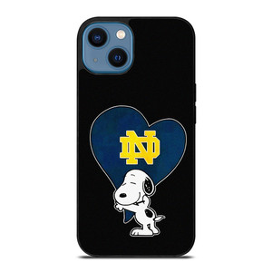 NOTRE DAME FIGHTING IRISH SNOOPY iPhone 14 Case Cover NOTRE DAME FIGHTING IRISH SNOOPY iPhone 14 Case Cover