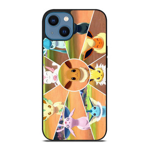 POKEMON EEVEE EVOLUTION COLLAGE iPhone 14 Case Cover POKEMON EEVEE EVOLUTION COLLAGE iPhone 14 Case Cover