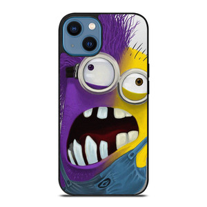 PURPLE HALF MINION CARTOON iPhone 14 Case Cover PURPLE HALF MINION CARTOON iPhone 14 Case Cover