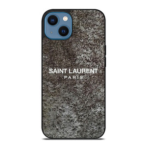 SAINT LAURENT PARIS RASFUR FABRIC iPhone 14 Case Cover SAINT LAURENT PARIS RASFUR FABRIC iPhone 14 Case Cover