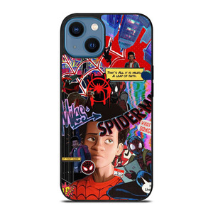 SPIDERMAN MILES MORALES COLLAGE iPhone 14 Case Cover SPIDERMAN MILES MORALES COLLAGE iPhone 14 Case Cover