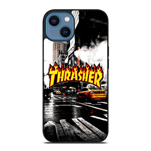 THRASHER SKATEBOARD NEW YORK LOGO iPhone 14 Case Cover THRASHER SKATEBOARD NEW YORK LOGO iPhone 14 Case Cover