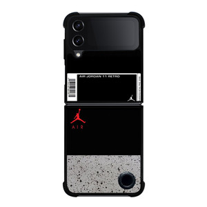 AIR JORDAN 11 RETRO LABEL Samsung Galaxy Z Flip 4 Case Cover AIR JORDAN 11 RETRO LABEL Samsung Galaxy Z Flip 4 Case Cover