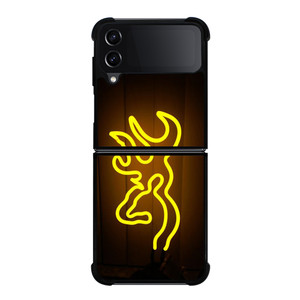 BROWNING LOGO YELLOW NEON Samsung Galaxy Z Flip 4 Case Cover BROWNING LOGO YELLOW NEON Samsung Galaxy Z Flip 4 Case Cover