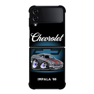 CHEVROLET IMPALA 66 CARTOON Samsung Galaxy Z Flip 4 Case Cover CHEVROLET IMPALA 66 CARTOON Samsung Galaxy Z Flip 4 Case Cover