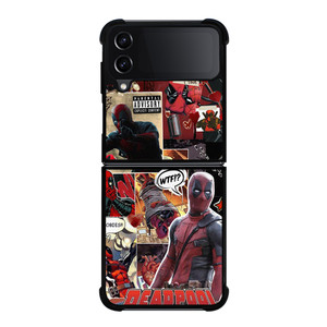 DEADPOOL SUPERHERO COLLAGE Samsung Galaxy Z Flip 4 Case Cover DEADPOOL SUPERHERO COLLAGE Samsung Galaxy Z Flip 4 Case Cover