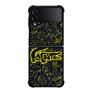 LACOSTE YELLOW PATTERN Samsung Galaxy Z Flip 4 Case Cover LACOSTE YELLOW PATTERN Samsung Galaxy Z Flip 4 Case Cover