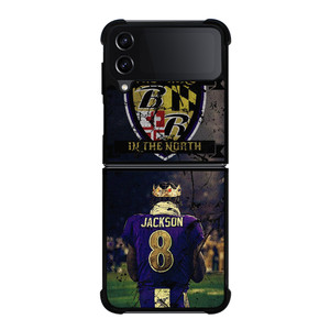 LAMAR JACKSON KING OF THE NORTH Samsung Galaxy Z Flip 4 Case Cover