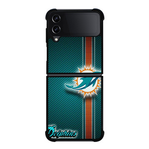 MIAMI DOLPHINS FOOTBALL METAL LOGO 2 Samsung Galaxy Z Flip 4 Case Cover MIAMI DOLPHINS FOOTBALL METAL LOGO 2 Samsung Galaxy Z Flip 4 Case Cover