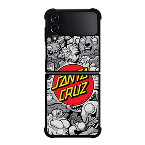 SANTA CRUZ SKATEBOARD DOODLE CARTOON Samsung Galaxy Z Flip 4 Case Cover