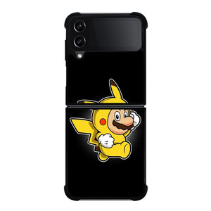SUPER MARIO BROS X PIKACHU POKEMON Samsung Galaxy Z Flip 4 Case Cover