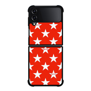 SUPREME STARS PATTERN RED Samsung Galaxy Z Flip 4 Case Cover