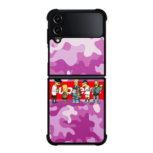 SUPREME THE SIMPSONS CAMO PURPLE Samsung Galaxy Z Flip 4 Case Cover