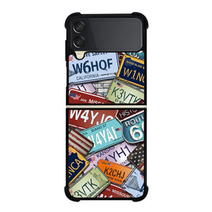 CLASSIC AMERICAN CAR PLATE Samsung Galaxy Z Flip 3 Case Cover CLASSIC AMERICAN CAR PLATE Samsung Galaxy Z Flip 3 Case Cover
