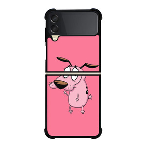 COURAGE THE COWARDLY DOG CARTOON PINK Samsung Galaxy Z Flip 3 Case Cover COURAGE THE COWARDLY DOG CARTOON PINK Samsung Galaxy Z Flip 3 Case Cover